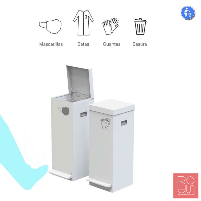 Paperera de reciclatge amb pedal 50 L Ref. 6056/2/PD